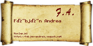 Fábján Andrea névjegykártya