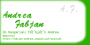 andrea fabjan business card